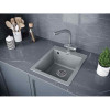 Мойка для кухни Paulmark Leer PM104249-GRM 41х49 серый металлик