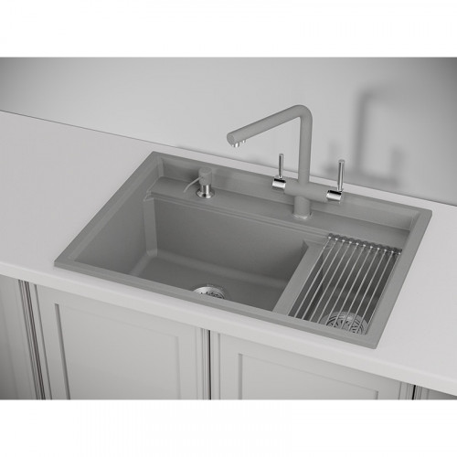 Кухонная мойка Granula Kitchen Space KS-7302 73x51 алюминиум