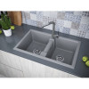 Мойка для кухни Paulmark Zwilling PM238150-GRM 81х50 серый металлик