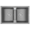 Мойка для кухни Paulmark Zwilling PM238150-GRM 81х50 серый металлик