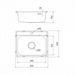 Мойка кухонная Iddis Basic BAS53P0i77 53 x 43 см нержавеющая сталь полированная
