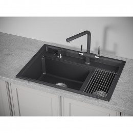 Кухонная мойка Granula Kitchen Space KS-7302 73x51 чёрный