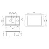 Кухонная мойка Granula Kitchen Space KS-7302 73x51 шварц