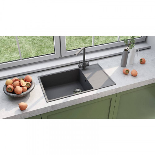 Кухонная мойка Ulgran Quartz Prima 860-09 мокрый асфальт