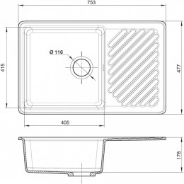 Мойка кухонная GranFest Quarz GF-ZL-52 терракот