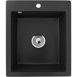 Кухонная мойка Ulgran U-404-344 ультра-черный матовый