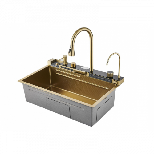 Многофункциональная кухонная мойка Savol S-SC001C матовое золото