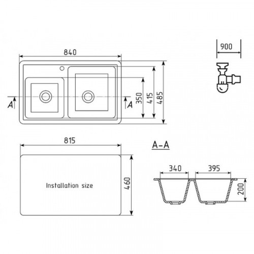 Кухонная мойка Ulgran U-200-341 ультра-белый матовый