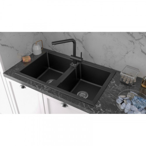 Мойка для кухни Paulmark Zwilling PM238150-BL 81х50 черный