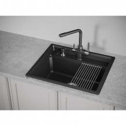 Кухонная мойка Granula Kitchen Space KS-6003 60x51 шварц