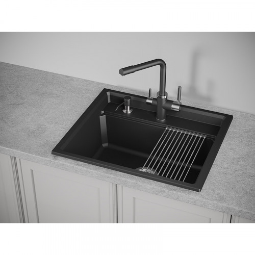 Кухонная мойка Granula Kitchen Space KS-6003 60x51 шварц