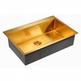 Мойка для кухни Paulmark Vast PM217551-BG 75х51 золото