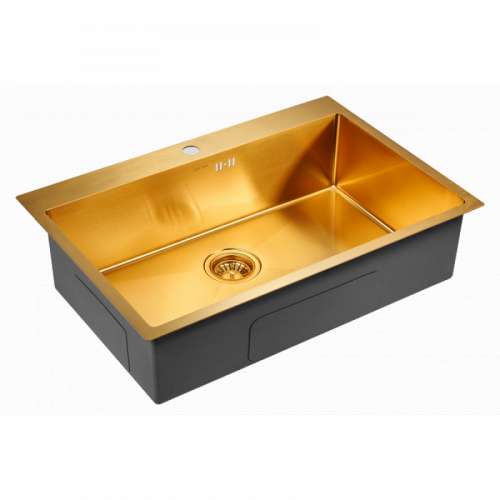Мойка для кухни Paulmark Vast PM217551-BG 75х51 золото