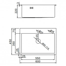 Мойка для кухни Gerhans K36045B 60x45 графит