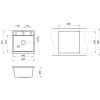 Кухонная мойка Granula Kitchen Space KS-5002 50x51 алюминиум