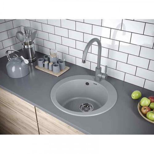 Мойка для кухни Paulmark Gelegen PM404800-GRM 48 серый металлик