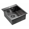 Мойка для кухни Paulmark Favor PM214551-GM 45х51 вороненая сталь