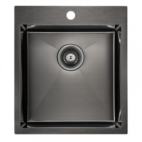 Мойка для кухни Paulmark Favor PM214551-GM 45х51 вороненая сталь