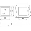 Мойка для кухни Paulmark Brilon PM104546-GRM 45х46 серый металлик