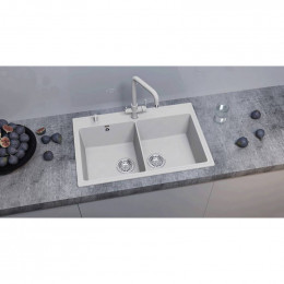 Кухонная мойка Ulgran Quartz Ruma 780-04 платина