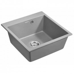Мойка для кухни Paulmark Praktisch PM105152-GRM 51х52 серый металлик