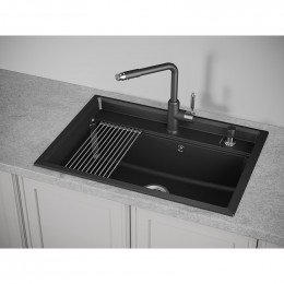 Кухонная мойка Granula Kitchen Space KS-7301 73x51 шварц