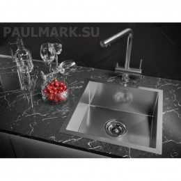 Мойка для кухни Paulmark Aller PM904444-BS 44х44 сталь