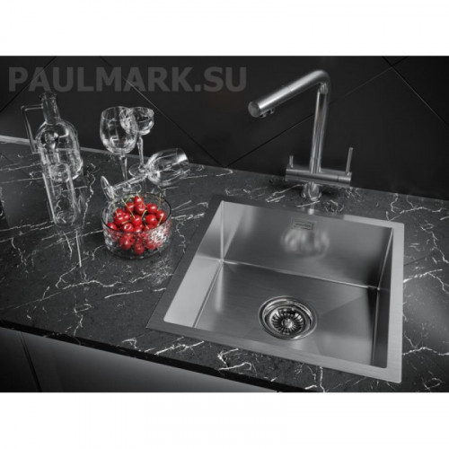 Мойка для кухни Paulmark Aller PM904444-BS 44х44 сталь