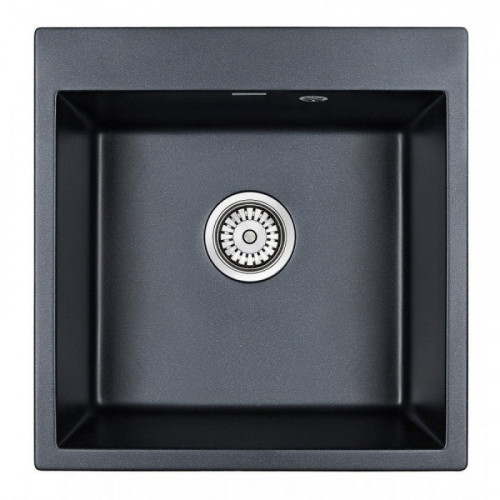 Мойка для кухни Paulmark Praktisch PM105152-BLM 51х52 черный металлик