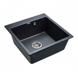 Мойка для кухни Paulmark Praktisch PM105152-BLM 51х52 черный металлик