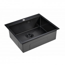 Мойка для кухни Paulmark Isar PM805951-GM 59х51 вороненая сталь