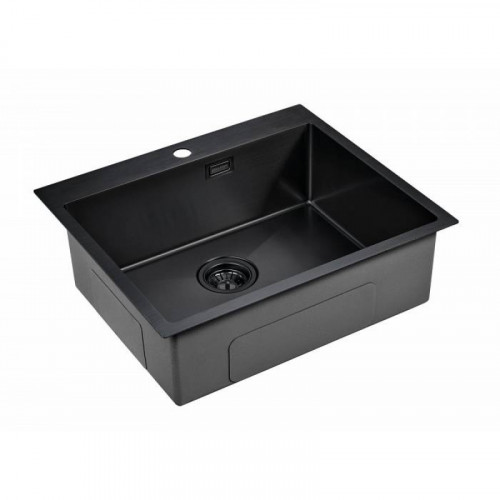 Мойка для кухни Paulmark Isar PM805951-GM 59х51 вороненая сталь