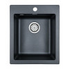 Мойка для кухни Paulmark Leer PM104249-BLM 41х49 черный металлик
