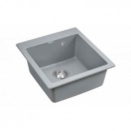 Мойка для кухни Paulmark Zemar PM104651-GRM 46х51 серый металлик