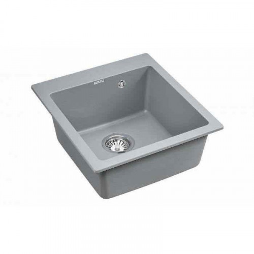 Мойка для кухни Paulmark Zemar PM104651-GRM 46х51 серый металлик