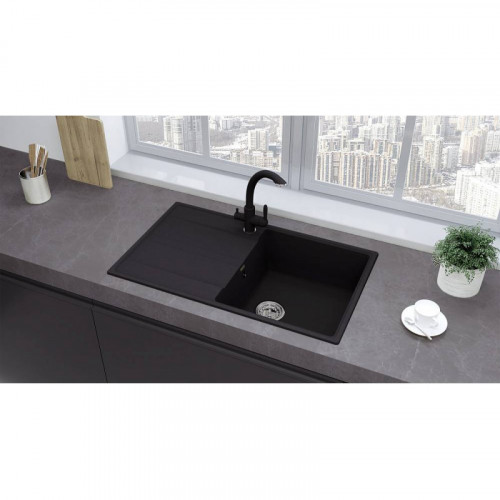 Кухонная мойка Ulgran Quartz Prima 850-07 уголь