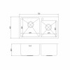 Мойка MIXLINE настольный монтаж 72х40 (3,0) 2-х чашева вып 3 1/2, 22см с сифоном сатин PRO (547240)
