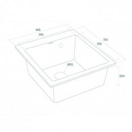Мойка для кухни Paulmark Zemar PM104651-GRM 46х51 серый металлик