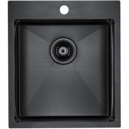Мойка для кухни Paulmark Neckar PM804551-GM 45х51 вороненая сталь