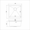 Мойка MIXLINE подстольный монтаж 50х50 (3,0) вып 3 1/2, 20см с сифоном(черный графит PRO (547228)