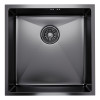 Мойка MIXLINE подстольный монтаж 50х50 (3,0) вып 3 1/2, 20см с сифоном(черный графит PRO (547228)