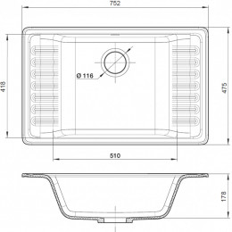 Мойка кухонная GranFest Quarz GF-ZW-71 терракот