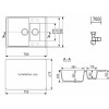 Кухонная мойка Ulgran Quartz Prima 780 1,5K-08 космос матовый