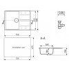 Кухонная мойка Ulgran Quartz Prima 750-04 платина матовый