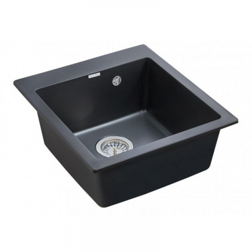 Мойка для кухни Paulmark Zemar PM104651-BLM 46х51 черный металлик
