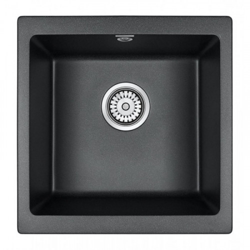 Мойка для кухни Paulmark Brilon PM104546-BLM 45х46 черный металлик