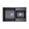 Мойка для кухни Paulmark Tandem PM238250-BLM 82х50 черный металлик