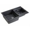 Мойка для кухни Paulmark Tandem PM238250-BLM 82х50 черный металлик