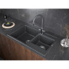 Мойка для кухни Paulmark Tandem PM238250-BLM 82х50 черный металлик