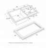 Мойка для кухни Paulmark Tandem PM238250-BLM 82х50 черный металлик